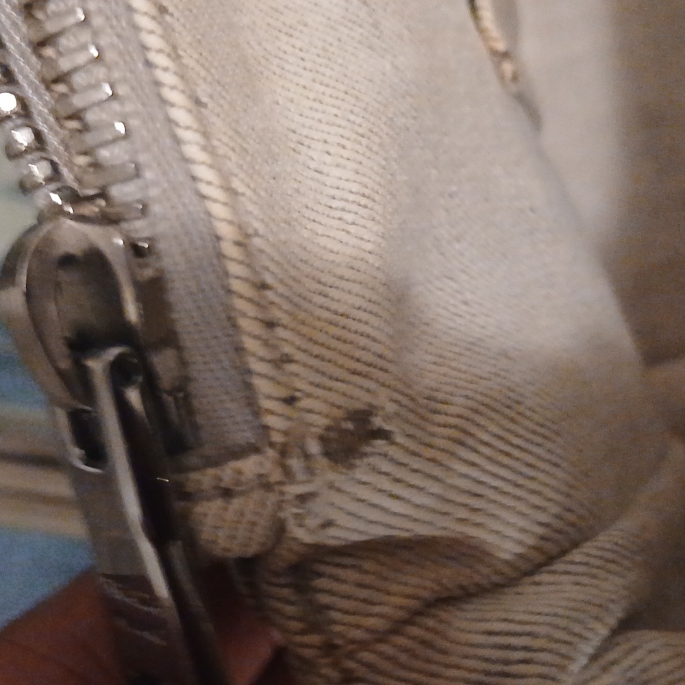 Prada Light Gray Denim Canapa Studded Tote Bag With Crossbody Strap - Picture 16 of 16